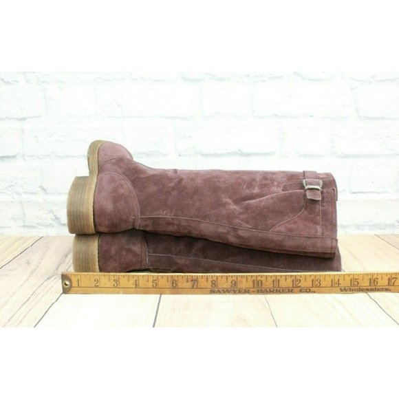 Muk Luks Purple Suede Pull On Knee High Barbie Snowflake Snow Boots Size 8 - Picture 10 of 12